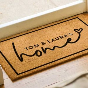 gepersonaliseerde deurmat housewarming cadeau